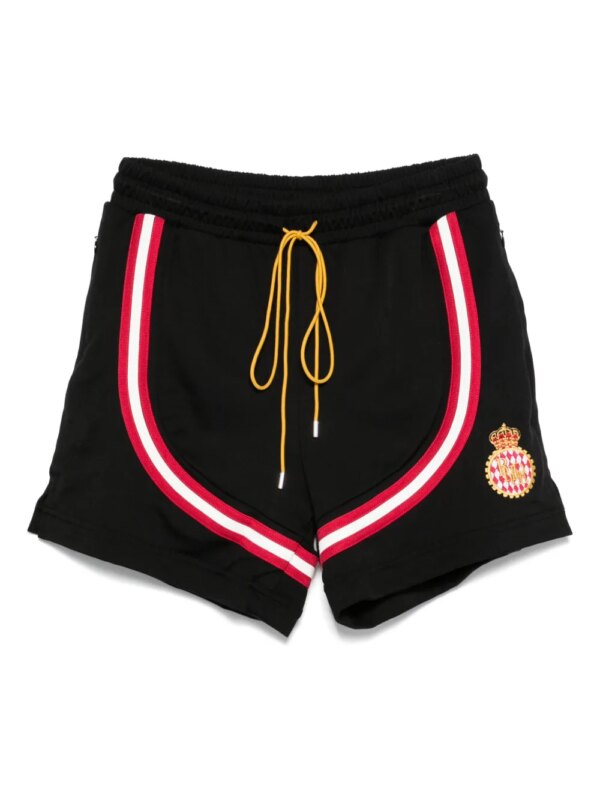 RHUDE short de sport en coton mélangé - Noir