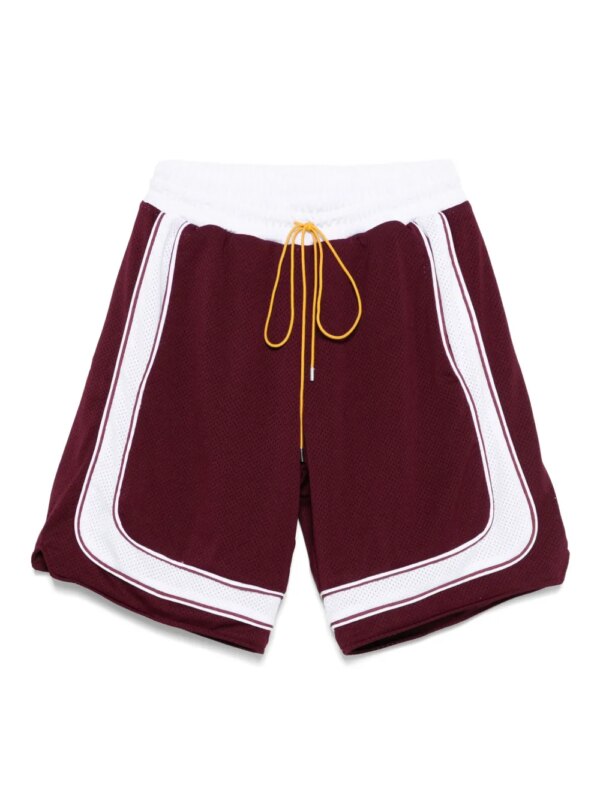 RHUDE short à taille à lien de resserrage - Rouge