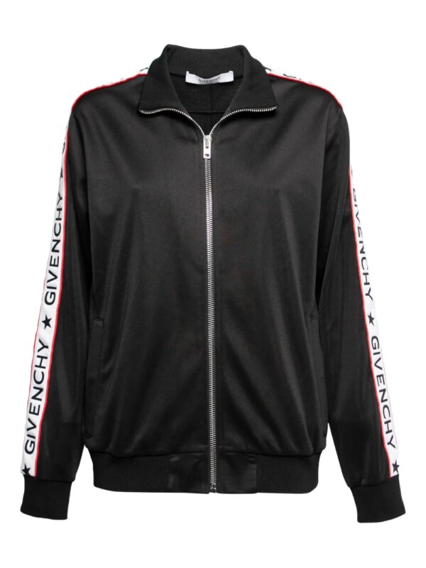 Givenchy Pre-Owned veste de sport à bande logo - Noir