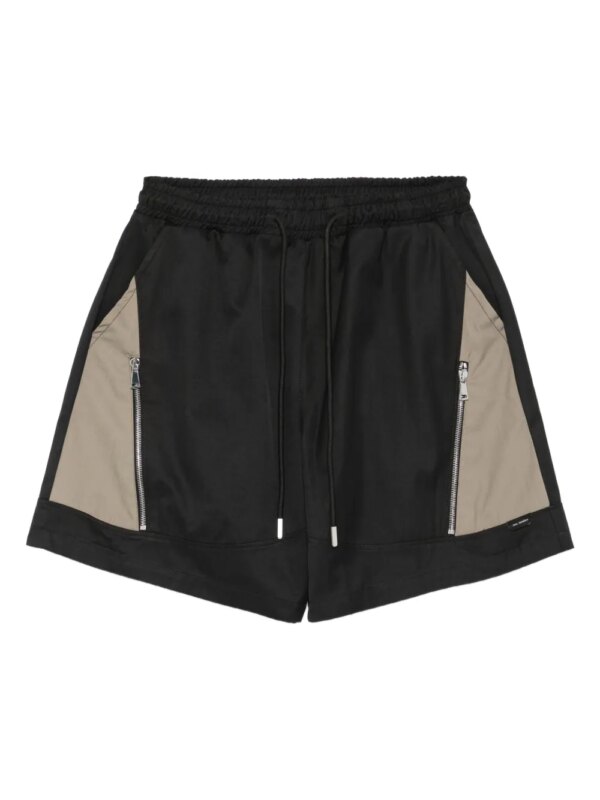 YES LONDON short à empiècements contrastants - Noir