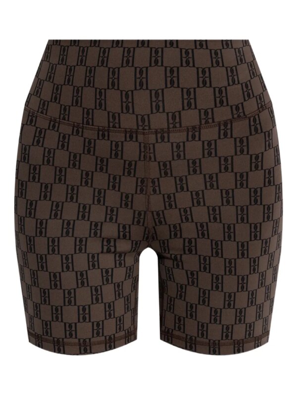 By Malene Birger short de cyclisme à imprimé monogrammé Siola - Marron
