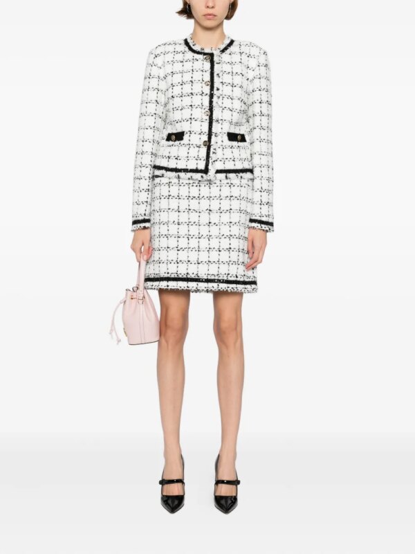Karl Lagerfeld Bouclé blazer - Wit