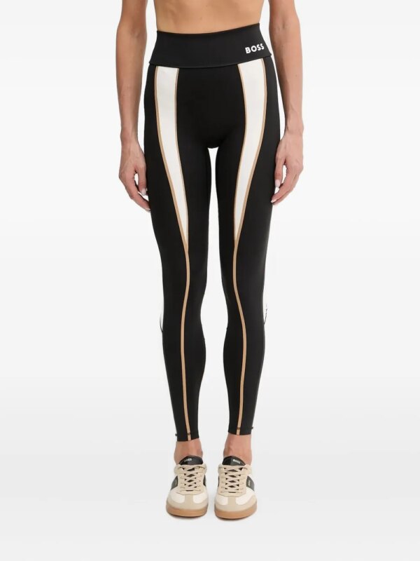 BOSS legging à empiècements contrastants - Noir