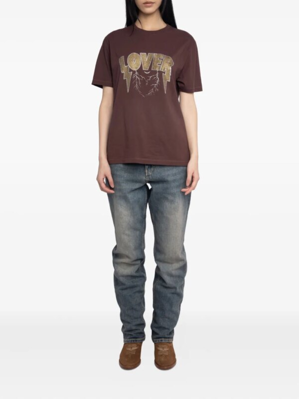 Zadig&Voltaire Verfraaid T-shirt - Rood
