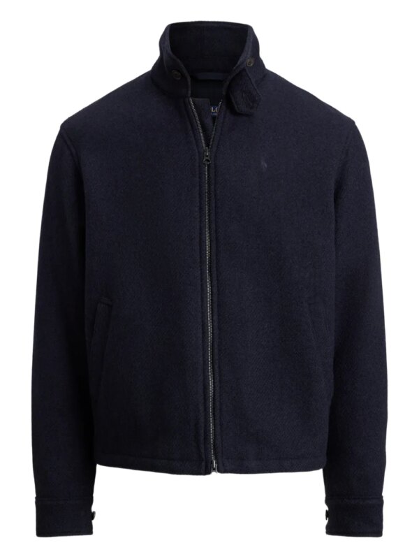 Polo Ralph Lauren coupe-vent en laine à fermeture zippée - Bleu