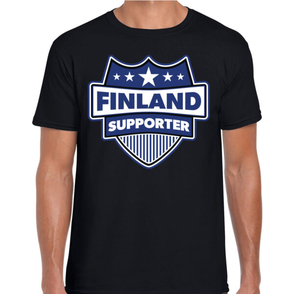 Finland supporter t-shirt zwart voor heren