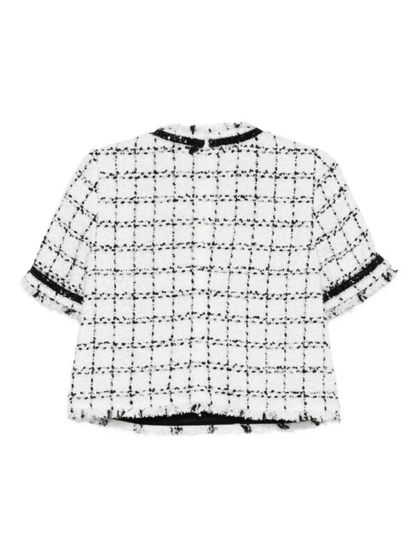 Karl Lagerfeld Tweed top met korte mouwen - Wit