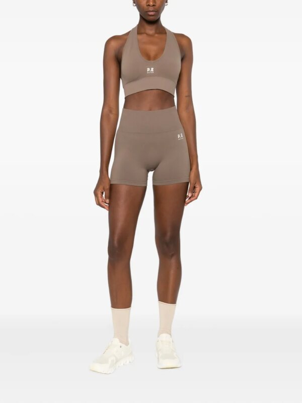 P.E Nation Naadloze sport-bh met V-hals - Bruin