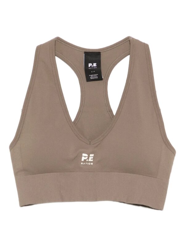 P.E Nation brassière de sport à col v - Marron