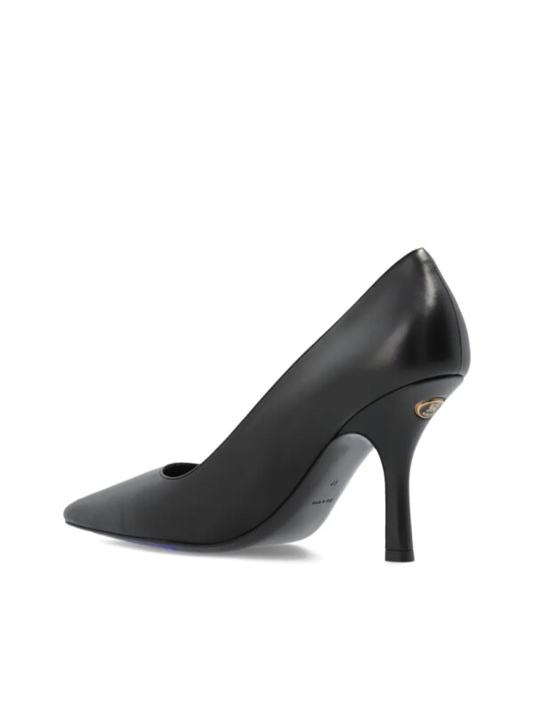 Burberry 100 mm leren pumps - Zwart