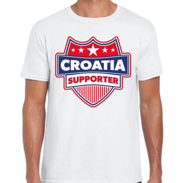 Kroatie / Croatia supporter t-shirt wit voor heren