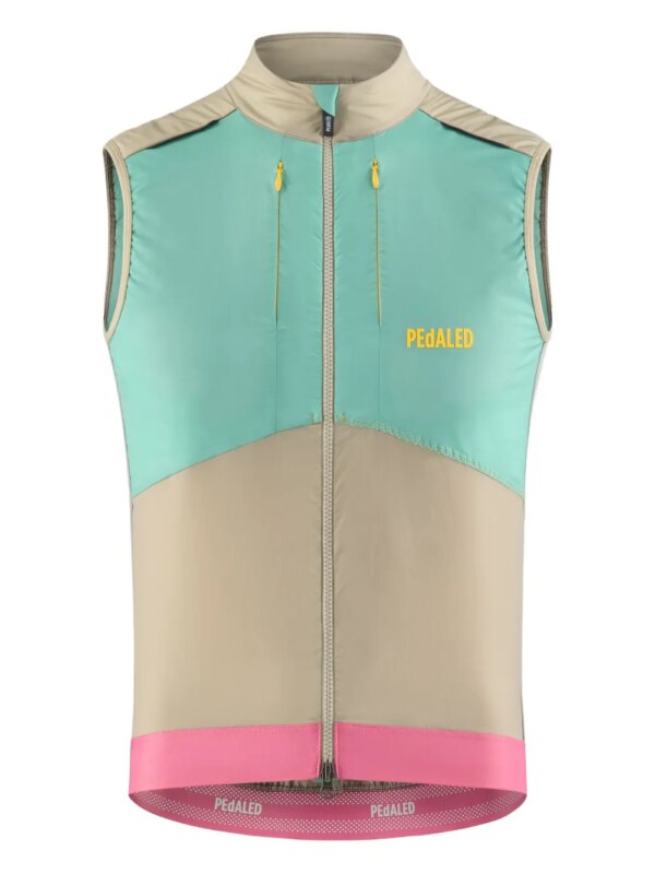 Pedaled gilet zippé à design colour block - Tons neutres
