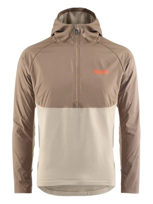 Pedaled pull à col zippé et capuche - Tons neutres