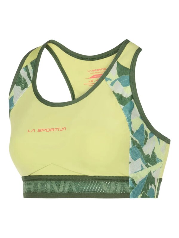 La Sportiva haut de sport à motifs et ourlet rayé - Vert