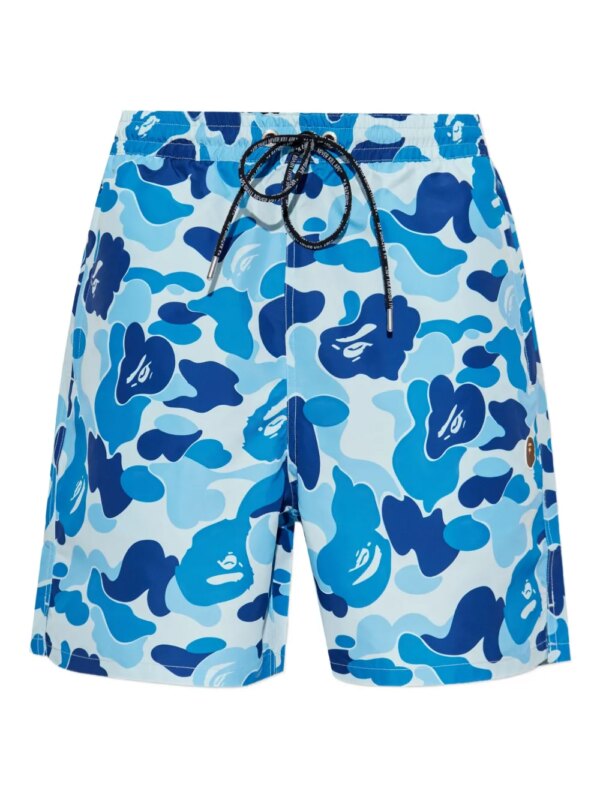A BATHING APE® short de bain à motif camouflage - Bleu