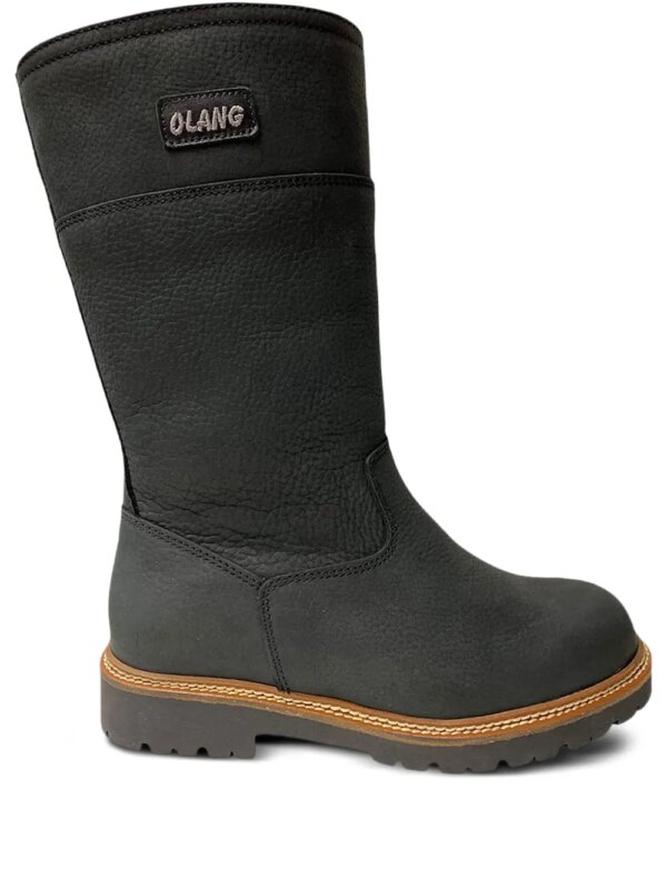 OLANG bottes zippées en cuir - Noir
