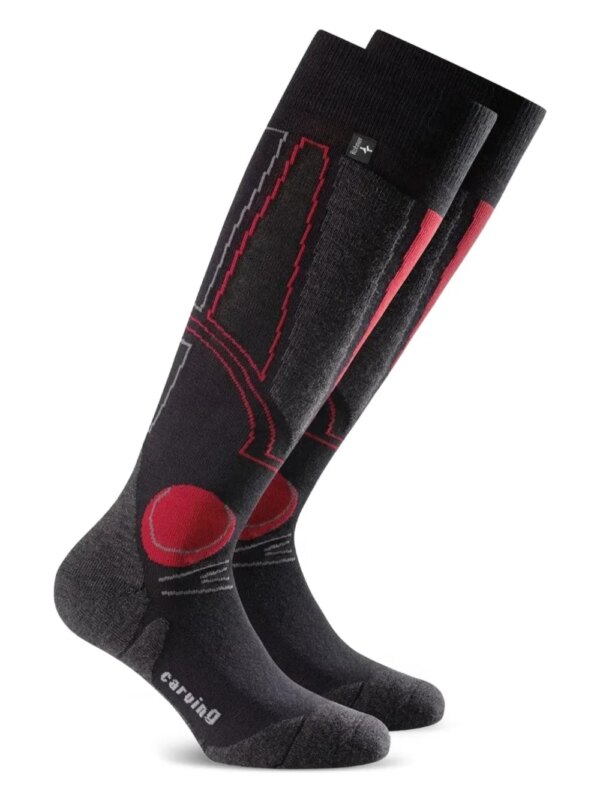 ROHNER chaussettes de ski Carving à motif graphique - Noir