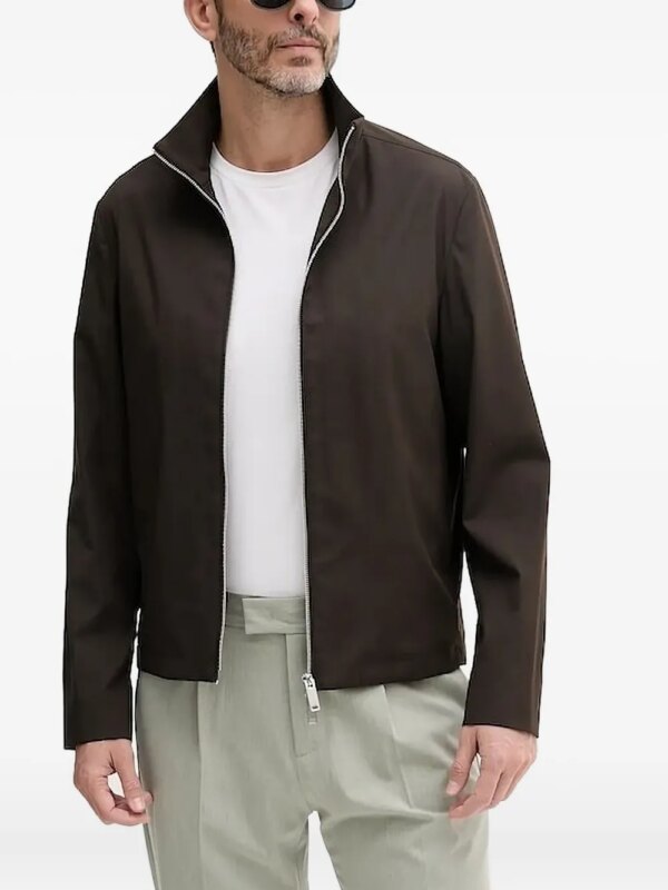 Sisley veste à col zippé - Marron