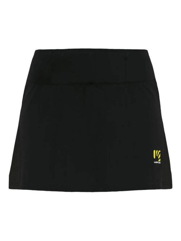 KARPOS jupe à empiècements en résille - Noir