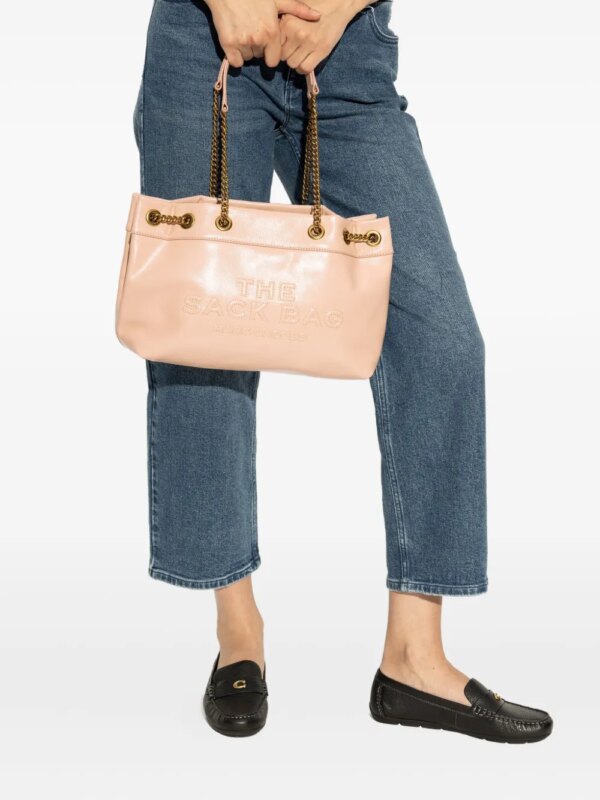 Marc Jacobs The Sac shopper met kettinghengsel en logo-reliëf - Roze