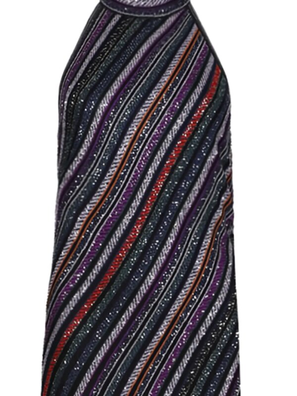 Missoni Gestreepte maxi-jurk met halternek - Zwart