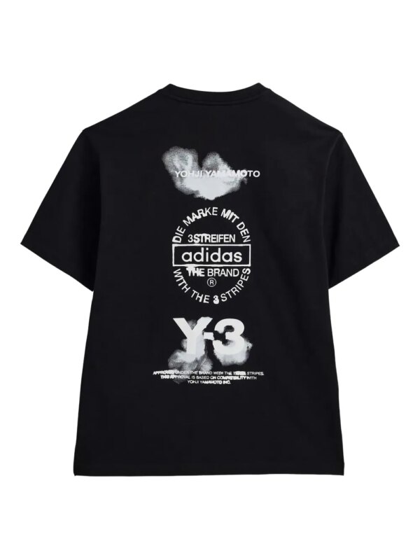 Y-3 T-shirt met logoprint - Zwart