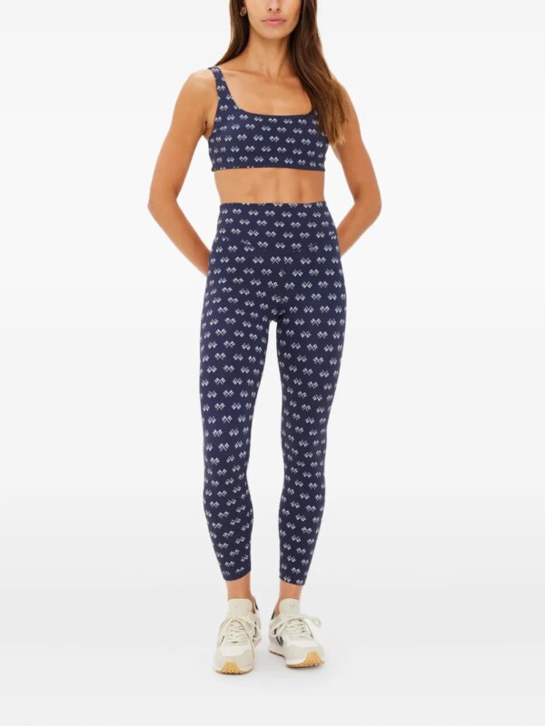 The Upside pantalon taille-haute à imprimé géométrique - Bleu