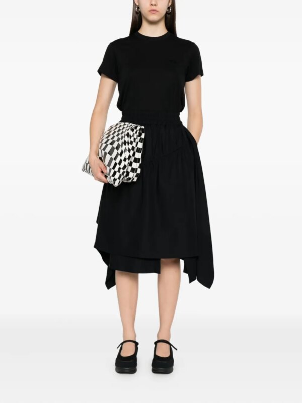 Y-3 Twill asymmetrische midi-rok - Zwart