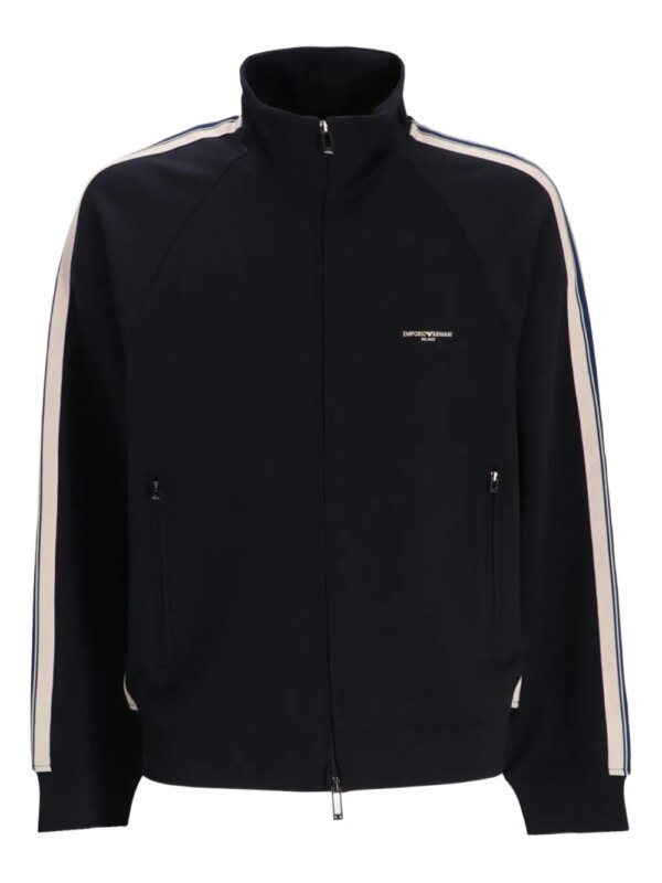 Emporio Armani veste de sport à rayures latérales - Noir