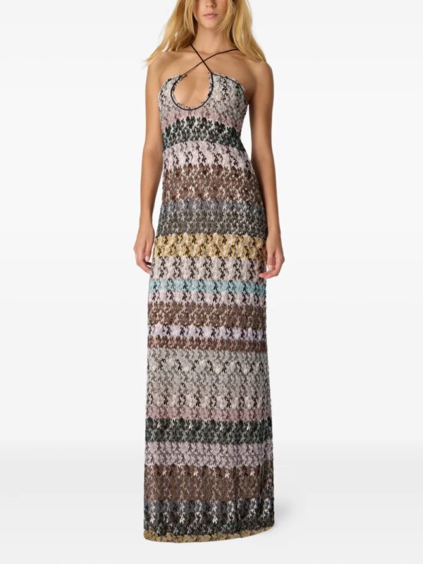 Missoni Maxi-jurk met gekruiste bandjes - Beige