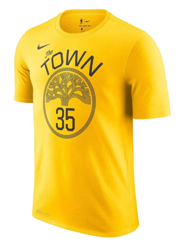 Nike t-shirt City Edition Kevin Durant Dri-Fit NBA GSW - Jaune