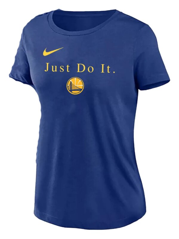 Nike t-shirt NBA Golden State Warriors 'Just Do It' Dri-Fit - Bleu