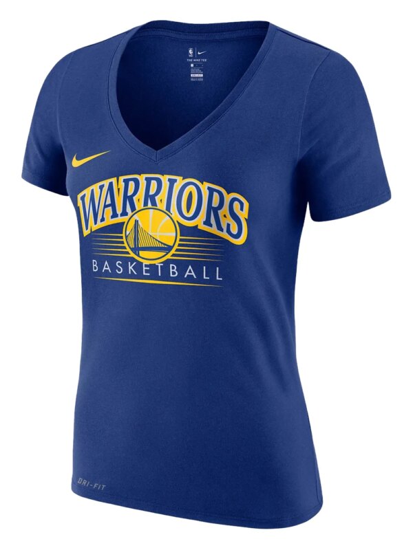 Nike t-shirt WoNBA Golden State Warriors à col v - Bleu