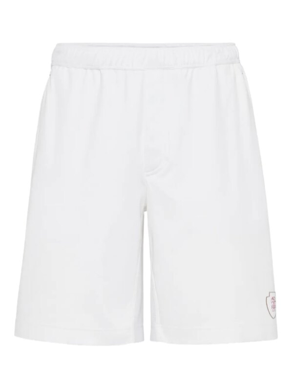 Brunello Cucinelli short à taille élastiquée - Blanc