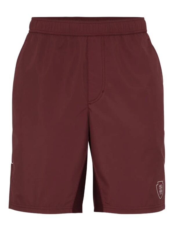 Brunello Cucinelli short de sport à taille élastique - Rouge