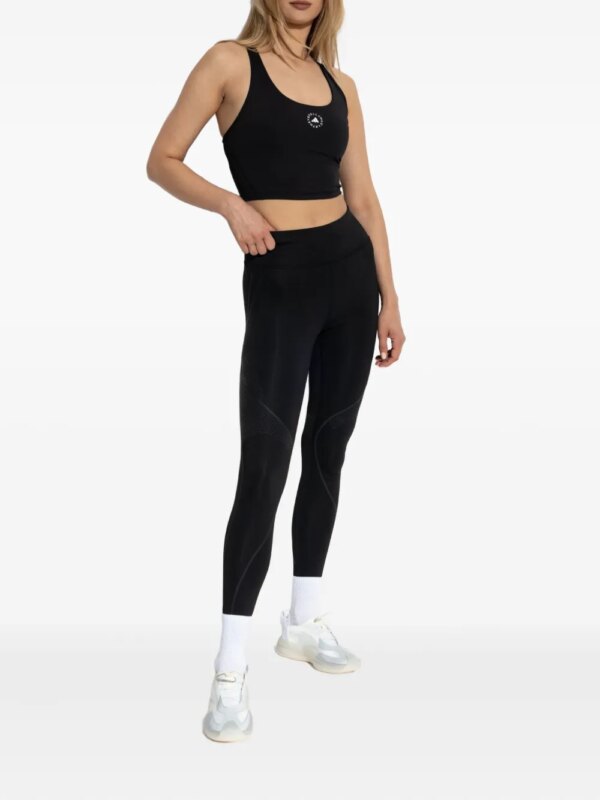 adidas by Stella McCartney Top met racerback en logoprint - Zwart
