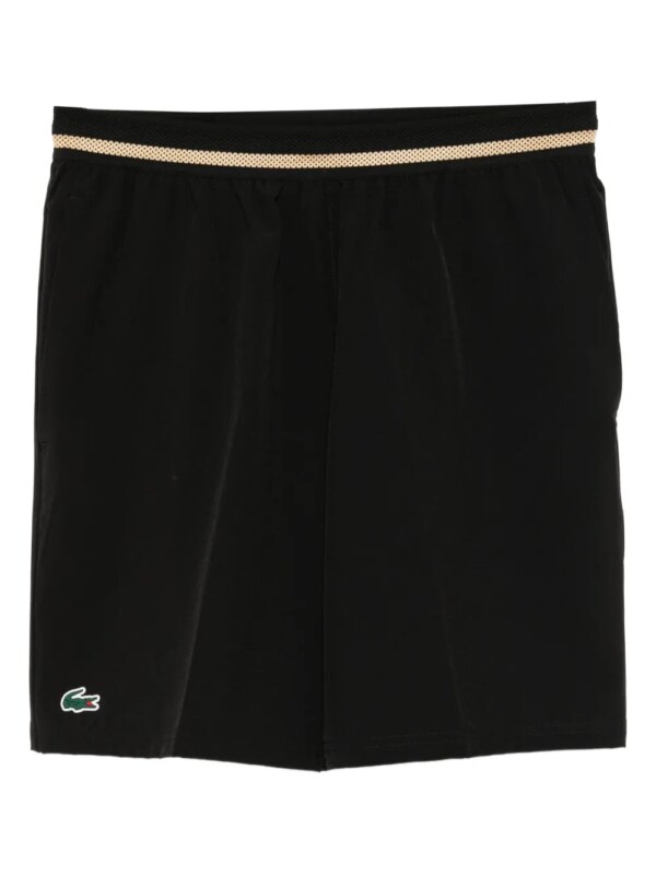Lacoste short de sport à logo appliqué - Noir