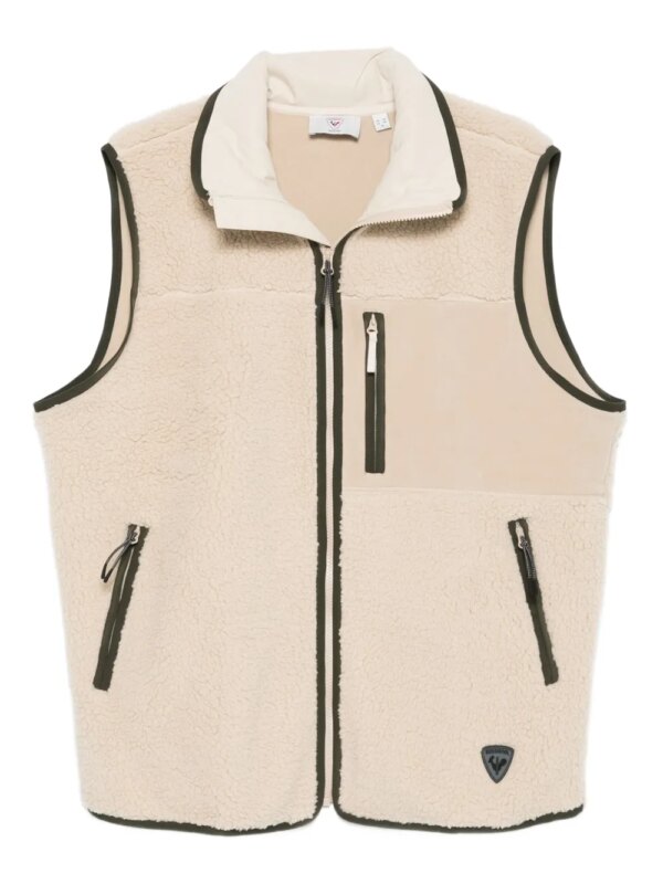 Rossignol gilet sans manches AllTrack à empiècements en peau lainée - Tons neutres