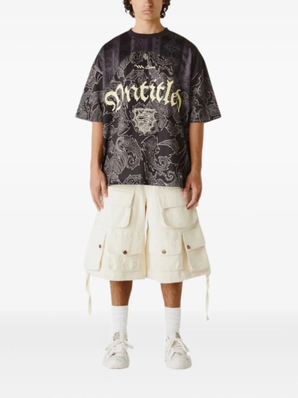 UNTITLED ARTWORKS Sport jersey T-shirt met grafische print - Zwart