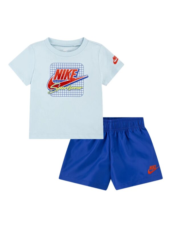 Nike Kids ensemble t-shirt et short de sport à logo - Bleu