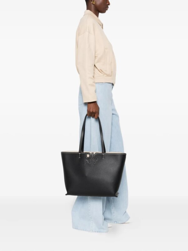DKNY Nicole shopper met logoplakkaat - Zwart
