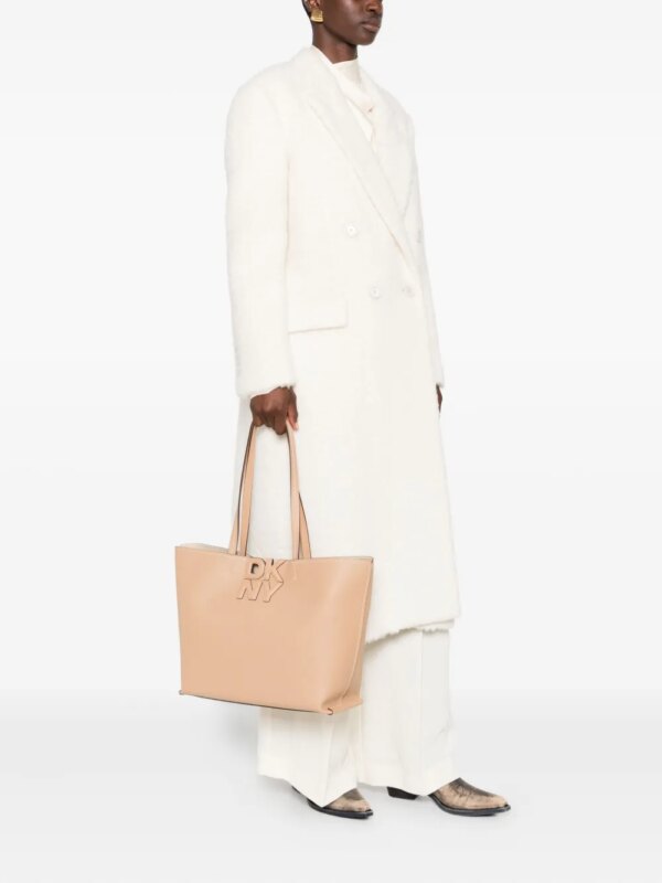 DKNY Shopper met logoplakkaat - Beige