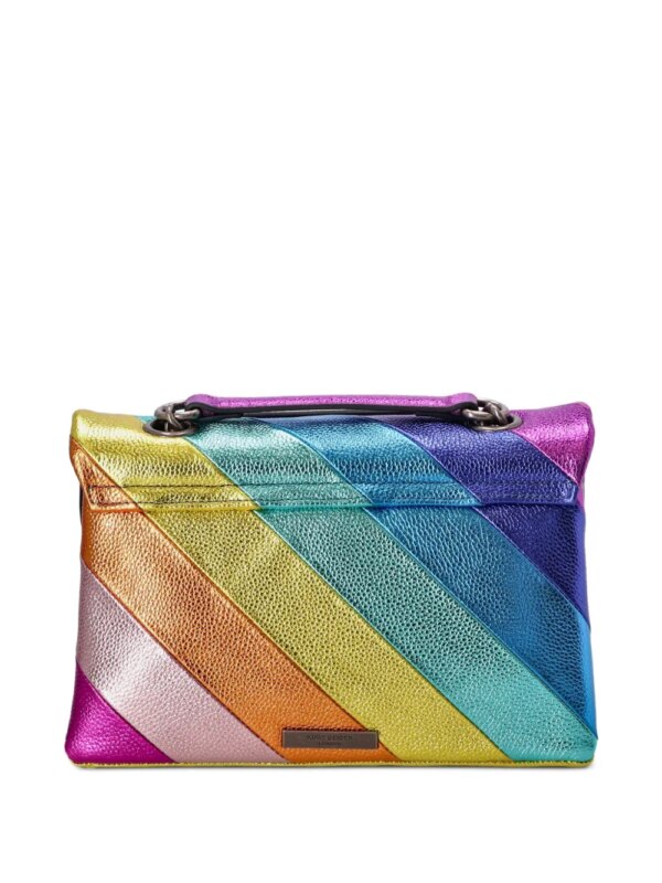 Kurt Geiger London Schoudertas met regenboogstreep en ketting - Roze