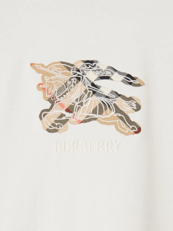 Burberry EKD geruite katoenen T-shirt - Wit