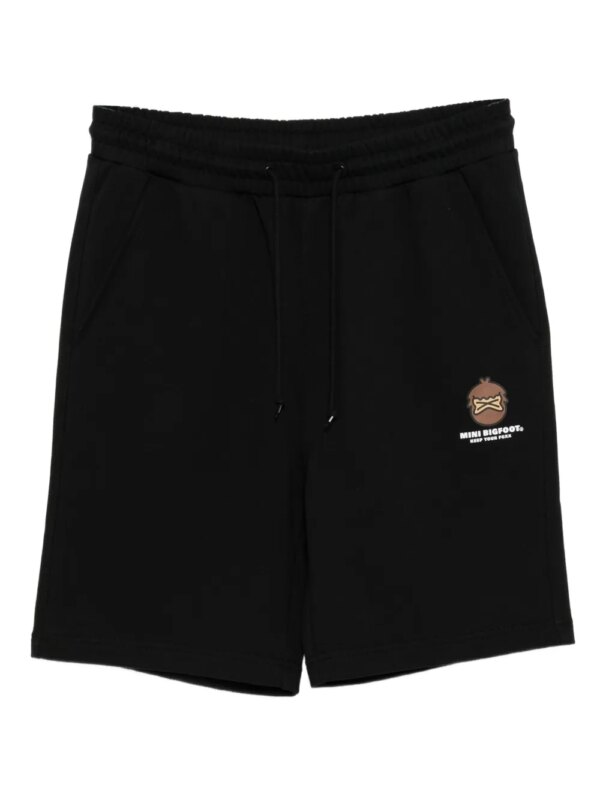 FINGERCROXX short à logo imprimé - Noir