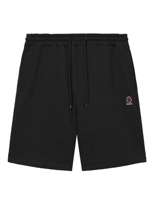 FINGERCROXX short à logo brodé - Noir