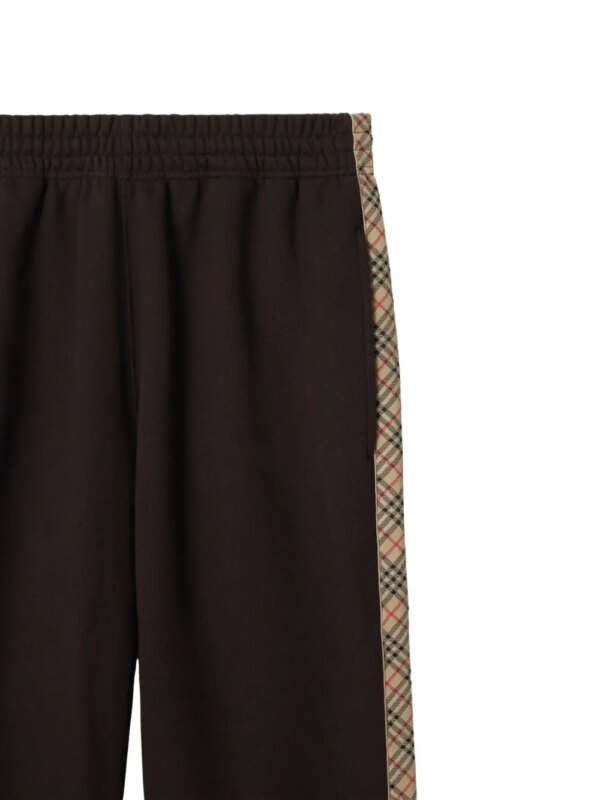 Burberry Trainingsbroek met geruite afwerking - Bruin