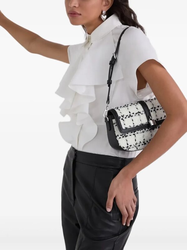 Karl Lagerfeld K/Autograph bouclé schoudertas - Wit