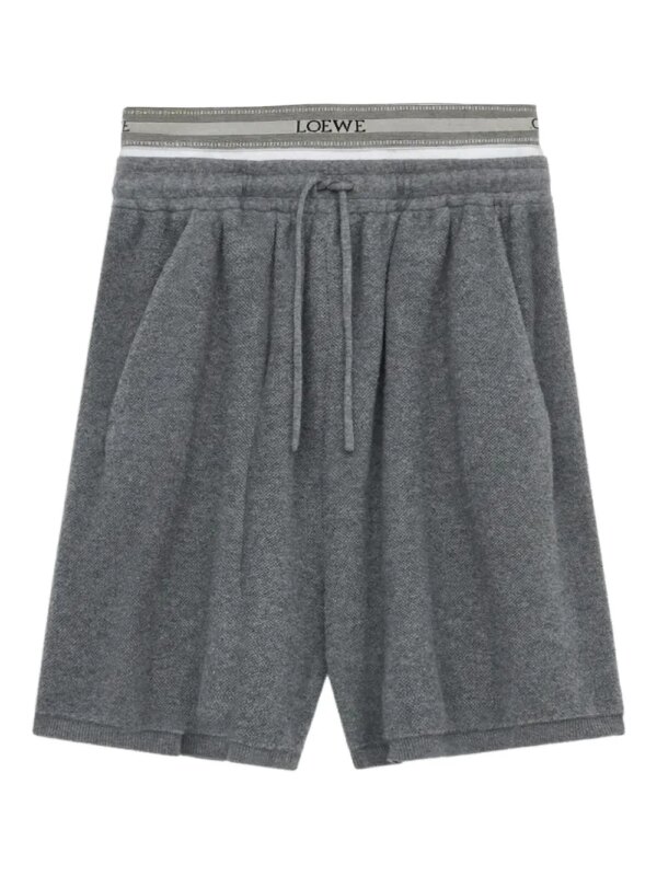 LOEWE short à taille élastiquée - Gris