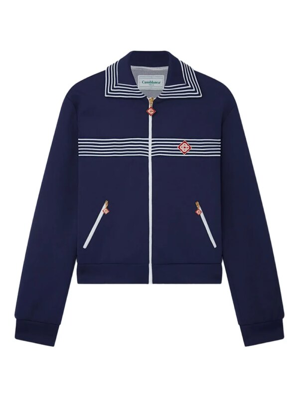 Casablanca veste à manches rayées - Bleu